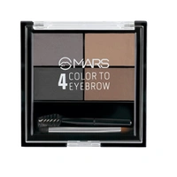 Mars Eyebrow Powder Cake 4-in-1 with Angled Brush & Spoolie (8g)| Long-Lasting | Waterproof Formula
