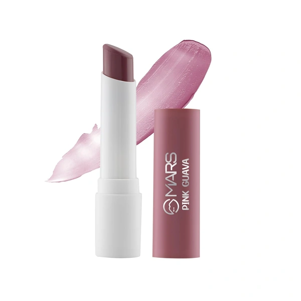 Mars Aqua Splash Tinted Lip Balm 04-PINK GUAVA with Shea Butter 3g | Jojoba Oil & Vitamin E | Passion Fruit Flavor | Moisturizing, Non-Sticky & Nourishing for Chapped Lips