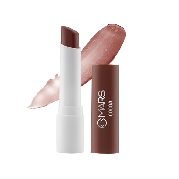 Mars Aqua Splash Tinted Lip Balm 06-COCOA with Shea Butter 3g | Jojoba Oil & Vitamin E | Passion Fruit Flavor | Moisturizing, Non-Sticky & Nourishing for Chapped Lips