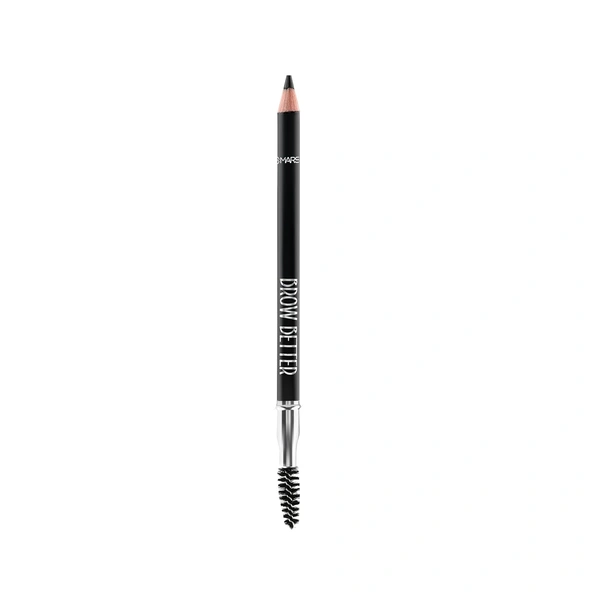 Mars Brow Better Eyebrow Pencil with Spoolie (Black - 1.4g)| Smudge-Proof | Long-Lasting | Rich Pigmentation for Natural Brows
