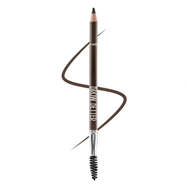 Mars Brow Better Eyebrow Pencil with Spoolie (Brown, 1.4g)| Smudge-Proof | Long-Lasting | Rich Pigmentation for Natural Brows