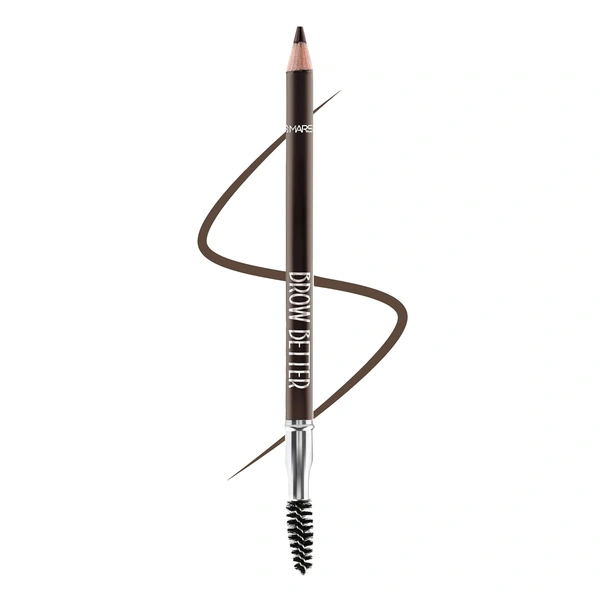 Mars Brow Better Eyebrow Pencil with Spoolie(Dark Brown, 1.4g)| Smudge-Proof | Long-Lasting | Rich Pigmentation for Natural Brows