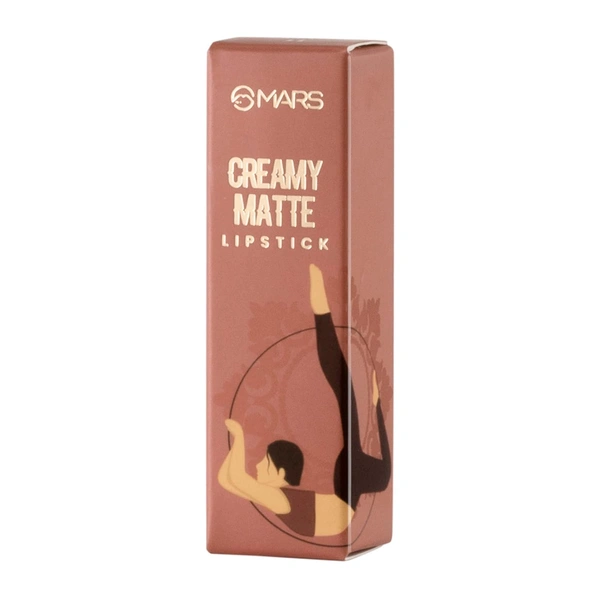 Mars MARS Creamy Matte Long-Lasting Lipstick for Women 3.2g (Shade 12-Khoobsurat Kuchipudi)| Smooth & Lightweight | Single Swipe Application