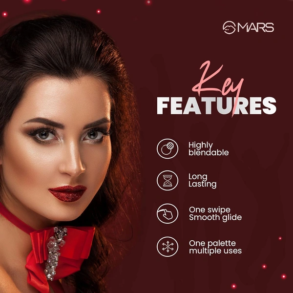 Mars Dance of Joy 12-Color Eyeshadow Palette 02 Multicolor, 13.2g| Highly Pigmented | Blendable Matte & Shimmer Finishes