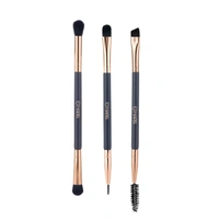Mars Eye Enchanted Dual-Ended Brush 3 Set |Eye Makeup Essentials | Eyebrow | Blending | Crease Brushes with Soft Bristles | Travel-Friendly Design
