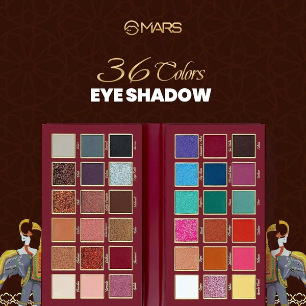 Mars Eyeshadow 36 Colur 36g , Jashan-E-Shrinaar Multicolor Palette