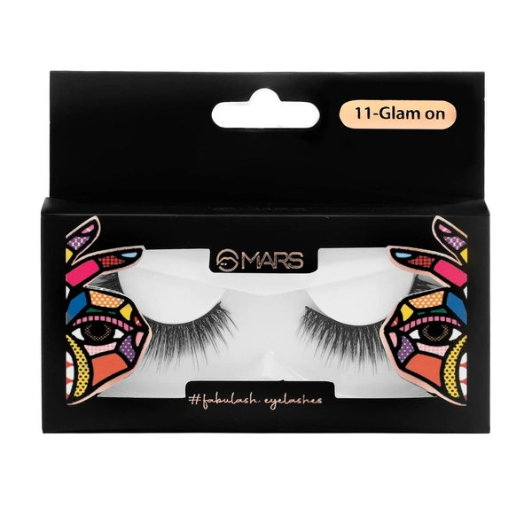Mars Fabulash False Eyelashes 11 Glam on| Lightweight | Synthetic Lashes | Easy Fit |All Eye Shapes
