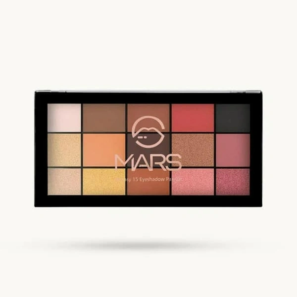 Mars Fantasy 15 Eyeshadow Palette 01 – 22.5g | Matte and Shimmer Shades | Vibrant & Blendable Shades | Long-Lasting Eye Makeup | Travel-Friendly Makeup Palette | High Pigment | Multicolor