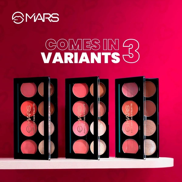 Mars MARS Fantasy Face Palette with Blushes, Highlighters and Bronzer 20g (Shade-03) | Highly Pigmented | Long Lasting | Complete Face Makeup Kit