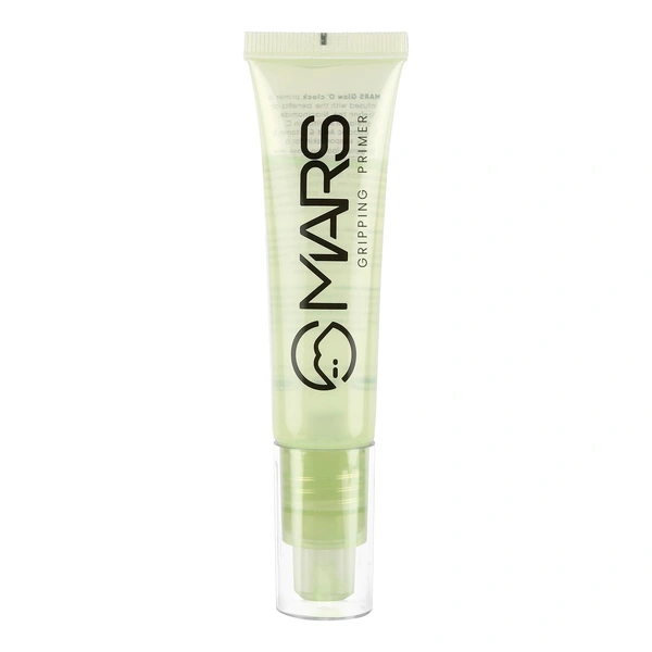 Mars Glow O' Clock Gel 30ml| Hydrating & Dewy Finish | Gripping Primer with Green Tea Extracts | Long-Lasting Power Grip | Smooth Makeup Base | Ideal for Dry Skin