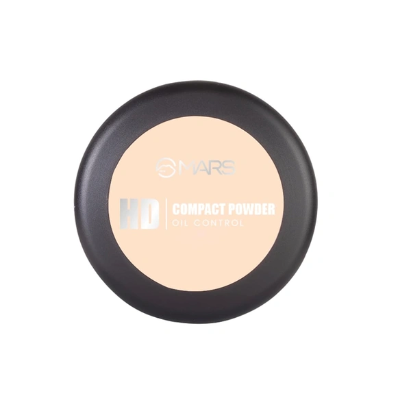 Mars HD Mattifying Compact Powder 02 Vanilla (8g) | Long-Lasting | Lightweight Formula | Oil Control |Flawless Matte Finish