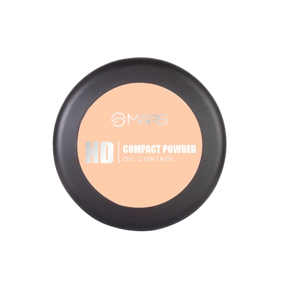 Mars HD Mattifying Compact Powder 04 Brown Sugar (8g) | Long-Lasting | Lightweight Formula | Oil Control |Flawless Matte Finish