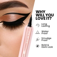 Mars Long-Lasting Liquid Ink Eyeliner - 1ml | Waterproof | Smudge-Proof | Matte Black Finish