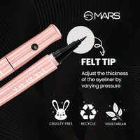 Mars Long-Lasting Liquid Ink Eyeliner - 1ml | Waterproof | Smudge-Proof | Matte Black Finish