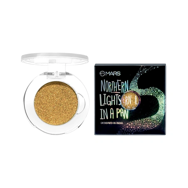 Mars Northern Lights in a Pan Eyeshadow 01-SWIRLING SWEDEN (0.5g)| Dual-Tone Shimmer | High Pigmentation | Easy to Blend