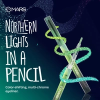 Mars MARS Northern Lights In A Pencil Retractable Eyeliner (02-ALASKAN AZURE) 0.35gm | Waterproof & Smudge-Resistant | Long-Lasting & Duo-Chrome Eye Pencil