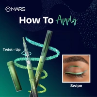 Mars MARS Northern Lights In A Pencil Retractable Eyeliner (02-ALASKAN AZURE) 0.35gm | Waterproof & Smudge-Resistant | Long-Lasting & Duo-Chrome Eye Pencil