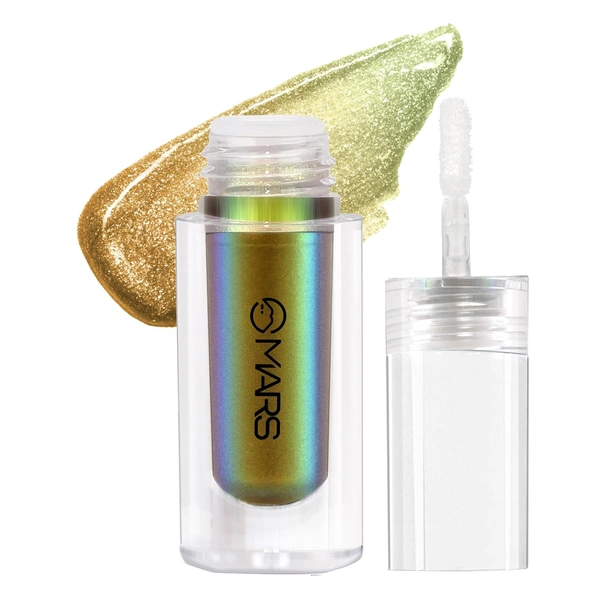 Mars Northern Lights Liquid Eyeshadow 01 Scottish Serenity, 1.8ml | Dual-Tone Chrome Effect | Liquid Shimmer | One-Swipe Pigmentation | Smudge-Proof & Lightweight Formula