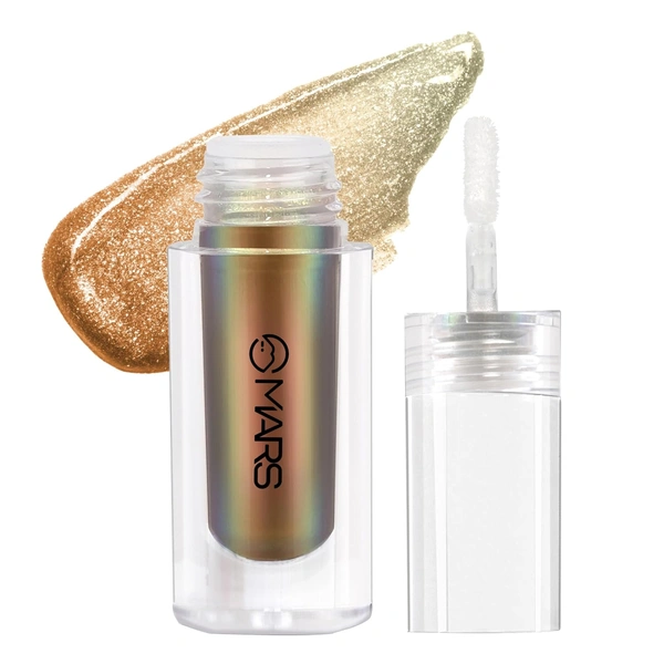 Mars Northern Lights Liquid Eyeshadow 02 Russian Radiance, 1.8ml | Dual-Tone Chrome Effect | Liquid Shimmer | One-Swipe Pigmentation | Smudge-Proof & Lightweight Formula