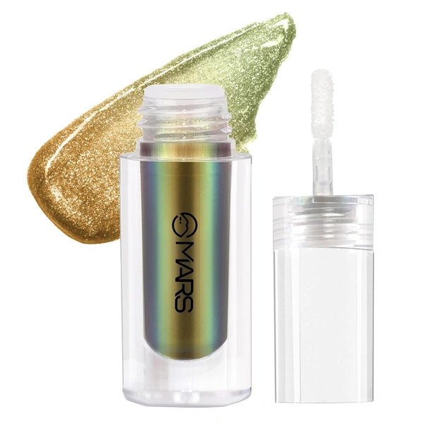 Mars Northern Lights Liquid Eyeshadow 03 Alaskan Aurora, 1.8ml | Dual-Tone Chrome Effect | Liquid Shimmer | One-Swipe Pigmentation | Smudge-Proof & Lightweight Formula