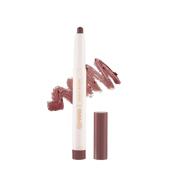 Mars Poppins Long-Lasting Lip Crayon 11-CRAZY RAISIN (1.3g) | Matte Finish | Smudge-Proof & Kiss-Proof Lipstick for Women