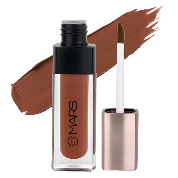 Mars Popstar Matte Liquid Mousse Lipstick 02-Rock On (6ml) | Lightweight | Non-Sticky | Transfer-Proof & Waterproof | Long-Lasting upto 12-Hour