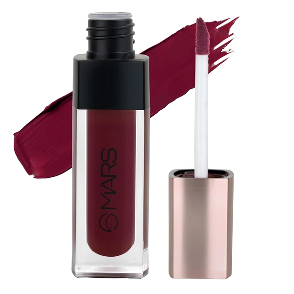 Mars Popstar Matte Liquid Mousse Lipstick 13-Wild Chase (6ml) | Lightweight | Non-Sticky | Transfer-Proof & Waterproof | Long-Lasting upto 12-Hour