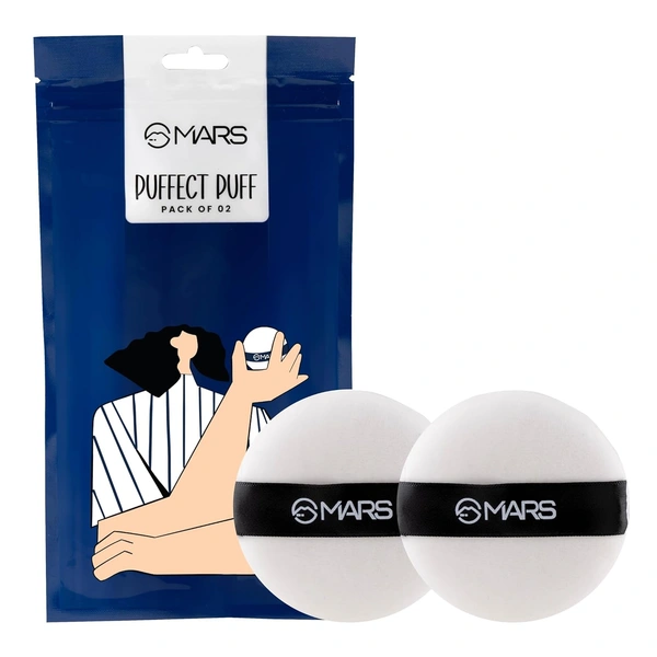 Mars Powder Puff with Strap | Perfect for Loose & Pressed Powder | Flawless Application & Gentle on Skin