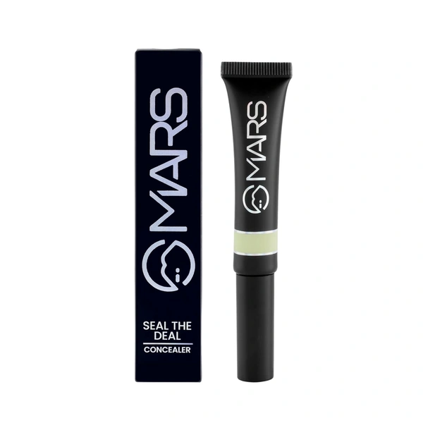 Mars Seal the Deal High Coverage Concealer (Creamy Beige, 10gm) |Lightweight|Creamy | Easy to Blend Formula