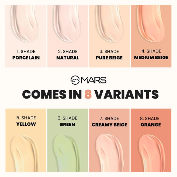 Mars Seal the Deal High Coverage Concealer (Medium Beige, 10gm) |Lightweight|Creamy | Easy to Blend Formula