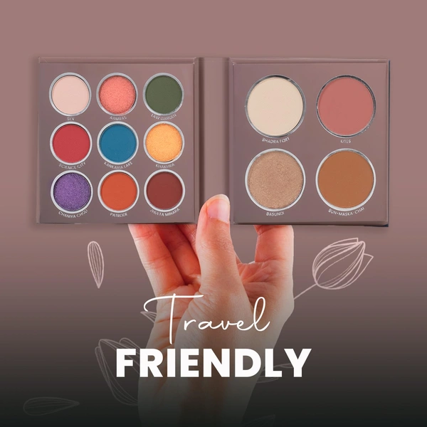 Mars The City Paradise Makeup Kit 08 Ahemdabad (16g) | 9 Eyeshadows | Highlighter | Blusher | Highly Pigmented & Blendable