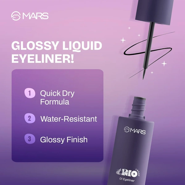 Mars Trio Treat 3-IN-1 Eye Makeup Kit 24.50g | Includes Eyeliner, Mascara & Eyeshadow | Travel-Friendly Design | Long-Lasting & Versatile