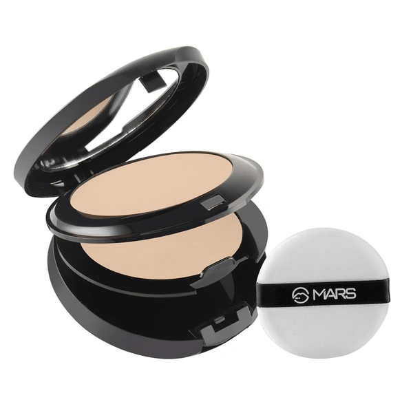 Mars Wonder 2-in-1 Compact with Mirror & Puff 16g Shade 03| Oil Control | Long-Lasting | Natural Finish Compact Powder