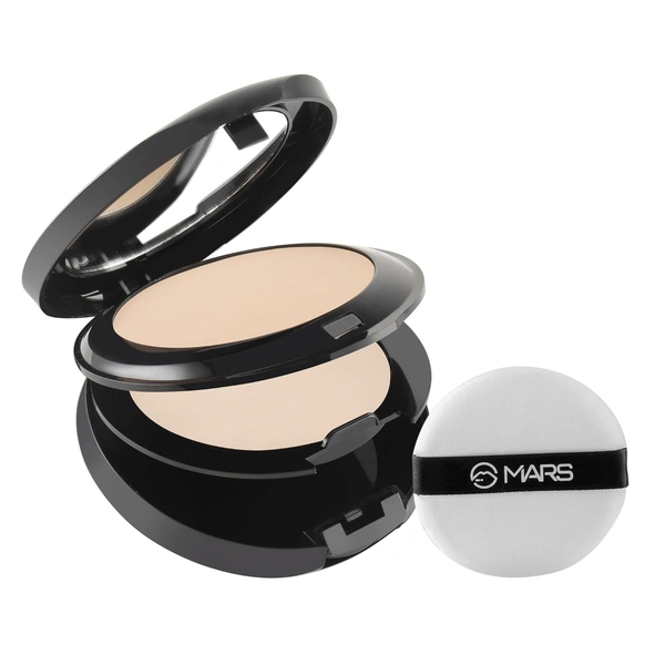 Mars Wonder 2-in-1 Compact with Mirror & Puff 16g Shade 02| Oil Control | Long-Lasting | Natural Finish Compact Powder