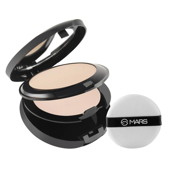 Mars Wonder 2-in-1 Compact with Mirror & Puff 16g Shade 01| Oil Control | Long-Lasting | Natural Finish Compact Powder