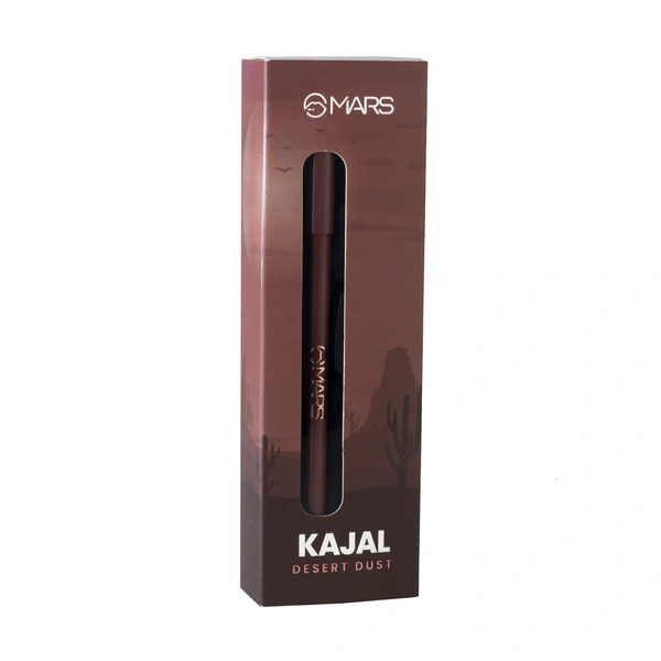 Mars MARS Won't Smudge Won't Budge Matte Kajal Pencil 1.4g Shade 07 DESERT DUST | Smooth Glide, Waterproof, Long-Stay Kajal | Bold Blue-Black Pigment | Smudge-Proof Eye Pencil