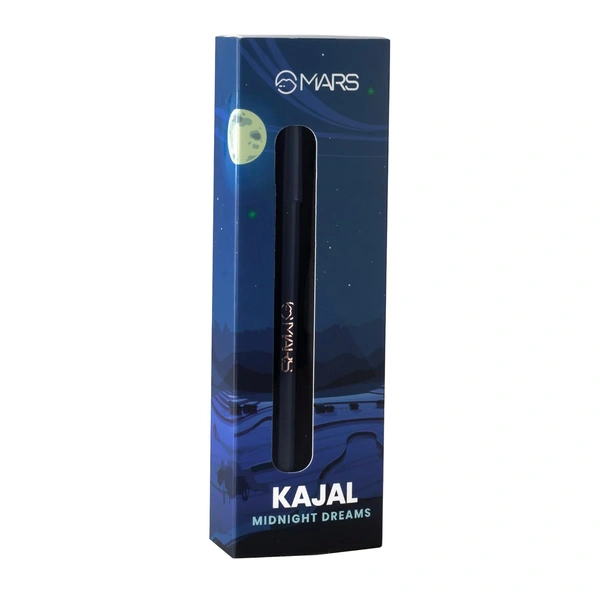 Mars MARS Won't Smudge Won't Budge Matte Kajal Pencil 1.4g Shade 06 Midnight Dreams | Smooth Glide, Waterproof, Long-Stay Kajal | Bold Blue-Black Pigment | Smudge-Proof Eye Pencil