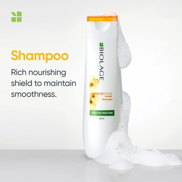 Matrix Biolage Smoothproof Shampoo 200ml | Camellia Extract | Controls Frizz & Adds Shine | Smooth, Silky Hair - 1