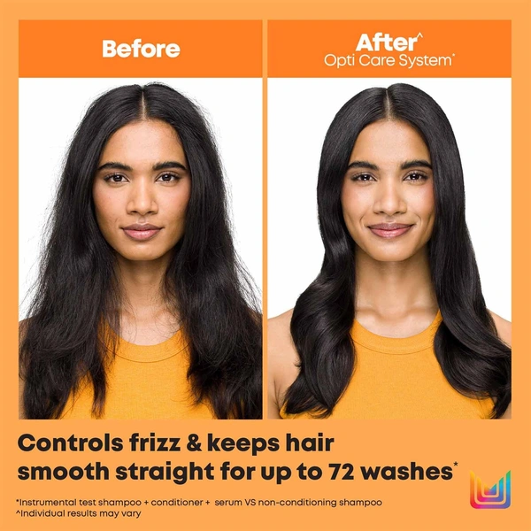 Matrix Opti Care Smooth Straight Shampoo & Conditioner Combo 200ml+98g | Shea Butter | Ultra Smooth & Straight Hair | Frizz Control & Shine | Pack of 2