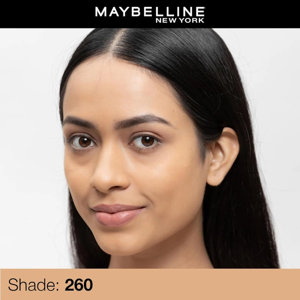 Maybelline New York Maybelline Fit Me Matte + Poreless Liquid Foundation 30ml Shade 260 with SPF 22 PA++ | 16H Oil Control & Lightweight Daily Wear Foundation | Pore-Minimizing Matte Finish for Indian Skin