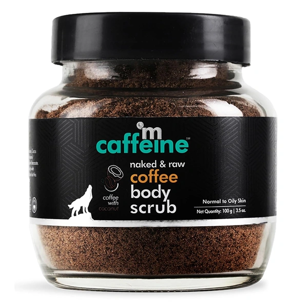 Mcaffeine Body Scrub Exfoliating Coffee Powder 100g| Tan Removal & Smooth Skin | With Coconut Oil | Removes Dirt & Dead Skin | For Neck, Knees, Elbows & Arms | Suitable for All Skin Types