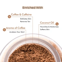 Mcaffeine Body Scrub Exfoliating Coffee Powder 100g| Tan Removal & Smooth Skin | With Coconut Oil | Removes Dirt & Dead Skin | For Neck, Knees, Elbows & Arms | Suitable for All Skin Types