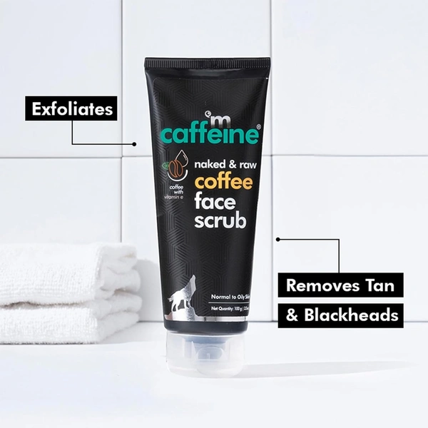 Mcaffeine MCaffeine Coffee Tan Removal Scrub (100g)| Exfoliating Face Scrub for Blackheads, Whiteheads & Dead Skin | With Caffeine & Walnut | Detan Scrub for Men & Women