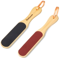 Midazzle Double Sided Wooden Foot File Scrubber - MIFF5201 | Dead Skin & Callus Remover | Pedicure Tool with Comfortable Wooden Handle | Soft, Smooth Feet Care