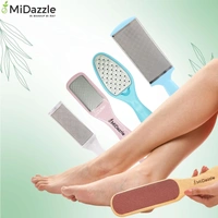 Midazzle Double Sided Wooden Foot File Scrubber - MIFF5201 | Dead Skin & Callus Remover | Pedicure Tool with Comfortable Wooden Handle | Soft, Smooth Feet Care