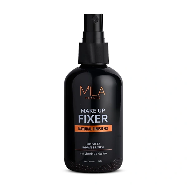 Mila Beaute Natural Finish Makeup Fixer 75ml | Long-Lasting & Hydrating | Non-Sticky Setting Spray |Aloe Vera & Vitamin E for a Flawless Look