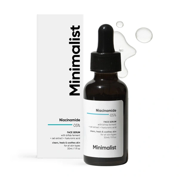 Minimalist 5% Niacinamide Barrier Repair Face Serum 30ml | Reduces Dullness, Hydrates & Repairs Skin | With Vitamin B3 & Hyaluronic Acid | For Dry & Sensitive Skin, Day & Night