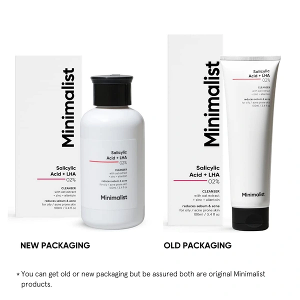 Minimalist Salicylic Acid 2% Face Wash 100ml | Anti-Acne Cleanser with LHA & Zinc | For Oily & Acne Prone Skin | Oil Control, Sebum Regulation, Pore Cleansing | Sulfate-Free