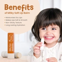 Mother Sparsh Milky Mineral Lip Balm 4g | Hydrating Lip Balm with Coconut Oil, Milk Protein & Vitamin E | Nourishes and Softens Lips, Non-Greasy Formula