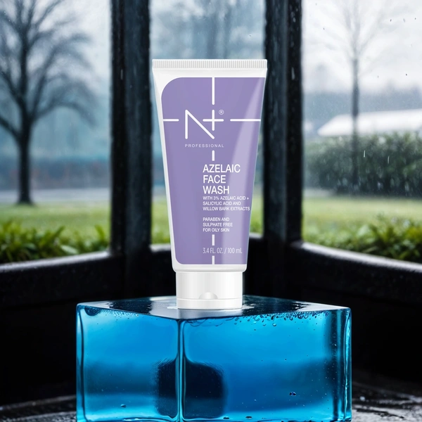 N Plus 3% Azelaic Acid Face Wash 100ML | Enriched with Salicylic Acid & Willow Bark Extracts | Paraben & Sulphate Free | Deep Cleansing & Oil Control for Oily Skin